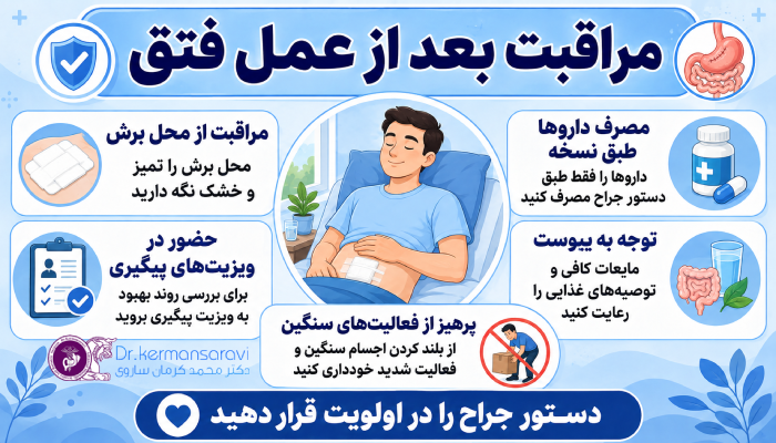 مراقبت بعد از عمل فتق