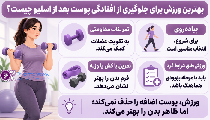 بهترین ورزش برای جلوگیری از افتادگی پوست بعد از اسلیو چیست؟